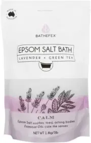 Bathefex Lavender and Green Tea Epsom Salt Bath, 1.4kg Tea Leafs