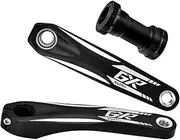 Bike Crankset, MTB Cranksets 170mm Hollow Integrated 1Pair Left/Right Crank Arm Set GXP Aluminum Alloy Mountain Bike Crankset with BB