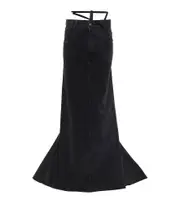 [Ann Demeulemeester] Ann Demeulemeester Goele denim maxi skirt AU 4 black