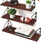 Decorative Wall Mounted Floating Wood Shelf Bedroom, Bath Livingroom Cherry wood