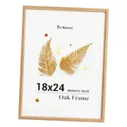 18x24 Poster Frame, Solid Oak Wood 18x24 - 1P USA-Sourced Oak Wood Natural