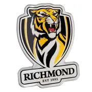 Richmond Tigers AFL Lensed Chrome Decal Badge - Cars, Bikes, Laptops, Most Flat Surfaces