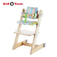 在飛比找PChome24h購物優惠-大將作 QMOMO兒童成長餐椅組(含曲木,坐墊)