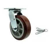 6 Inch SS Polyurethane Swivel Caster with Ball Bearing and Swivel Lock SCC