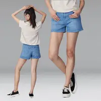 在飛比找momo購物網優惠-【Lee 官方旗艦】女裝 牛仔短褲 / 涼感 中腰經典五口袋