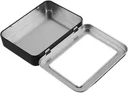 Box Outdoor Storage Box Storage Bins with Lids Mini Hinged Tin Container Outdoor Storage Bin Small Metal Container with Lid Small Empty Tins with Lids Black Tinplate