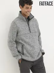 FatFace Haxby Grey Half Neck Sweatshirt (B47474) | $127