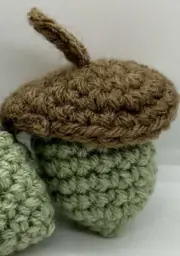 Handmade One Of A Kind Crochet Amigurumi Acorn Nut Autumn Fall Decor