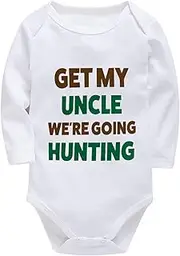 [WOOYONGING] Get My Uncle We're Going Hunting Bringing Baby Home Outfit Girl Newborn Long Sleeve Baby Girl Newborn Outfits Whi
