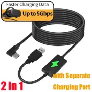 Type-C Fast Data Link Cable with Separate Charging Port for Oculus Quest 2 VR AU