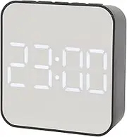 LED Digital Clock, 2 Alarm Settings, Multifunctional Small Electronic Clock, Temp Date Display, Bedroom Office, Battery Powered (Black)