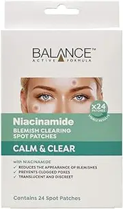 Balance Active Formula Niacinamide Spot Patches - Formulated with Niacinamide and Salicylic Acid. Reduce the Appearance of Blemishes and Redness. Target Breakouts.