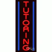 BRAND NEW "TUTORING" 32x13 VERTICAL BORDER REAL NEON SIGN W/CUSTOM OPTIONS 11641