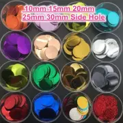 PVC Flat Round Loose Sequins Paillettes Sewing Crafts Garments 1 Side Hole Bead