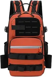 VEVEL Fishing Lure Rold Backpack Camping Bag Outdoor Sports Hiking Trekking Mountaineering Hunting Tactical Tackle Storage Molle Bags(Orange)