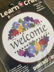 Dimensions Learn And Craft Crewel Embroidery Summer Welcome 72467 Kit NEW