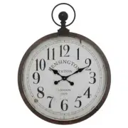 Yosemite Home Decor Wall Clocks 29.7"Hx22.6"Wx3"D Modern Wood Frame Natural