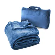 Cabeau Fold 'n Go 4-In-1 Travel Blanket, Pillow, Seat Cushion and Lumbar Support - Royal Blue