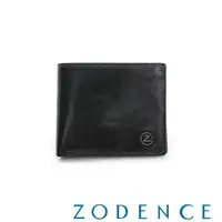 在飛比找momo購物網優惠-【ZODENCE】MAN 簡約系列兩折經典窗短夾(黑)