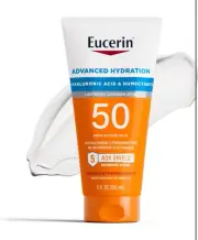 Eucerin Sun Advanced Hydration Hyaluronic Acid SPF 50 Sunscreen Lotion, 5 Fl Oz