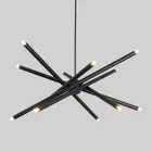 Sputnik Chandelier Twelve Lights Brass Spiral Ceiling Light Modern Home Light
