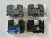Brother TZE241 Black on White Label Tape for P-Touch 8m (26.2 ft) - 4 Cartridges