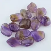 AMETRINE Crystal Tumblestone CITRINE Quartz + AMETHYST Tumbled Crystal Healing