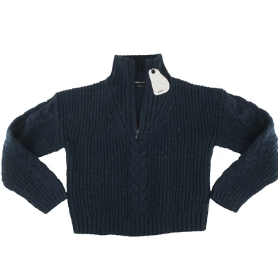 prAna Laurel Creek Knit Chunky Sweater Womens Small Blue Wool Silk Blend