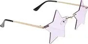 [HAPINARY] Star Sunglasses for Party Pentagram Rimless Fun Glasses Unique Party Decorative Sunglasses