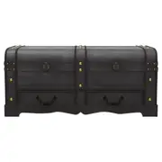 Vintage Treasure Chest Storage Trunk Wooden Blanket Box Ottoman Coffee Table