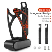 WEST BIKING Bicycle Water Bottle Cage Tire Levers Tool Capsule 3 in 1 Black Red