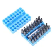 33pc Magnetic Tamper Proof Bit Set Torque Spanner Hex Star Tri-Wing Bits