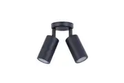 Pillar Light Fixed GU10 Black IP65 Round Back Plate