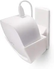 Brainwavz Screwless Wall Mount for Eero Mesh WiFi Holder, Tilted for Max Reception, Custom Design (NOT Compatible with Eero 6/Pro 6/Beacon), Strong VHB Adhesive, No Tools, No Mess, White by