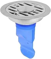 Drain Backflow Preventer 4 Inch, Deodorant Floor Drain One Way Valve Drainage Grate Round Washing Machine Floor Drain with Silicone Core(L)