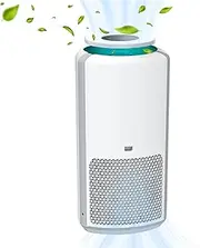 [YOPOWER] Air Purifiers for Home Large Room Up to 45㎡ in 1 Hr With Air Quality Monitor, HEPA Filter Captures Pet Allergies, Smoke, Dust, Pollen, White