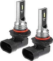 X AUTOHAUX 9005 Fog Lights Bulbs Bulb 80W Power 2 LED CSP Chips Auto LED Car Driving Running Lamp Bright Waterproof Aluminum White (Set of 2)