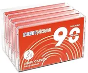 Blank Audio Cassette Tapes - Normal Bias UR Cassettes Low Noise High Output 90 Min Recording Time, Suitable for Voice Music Everyday Recording(5 Pack)