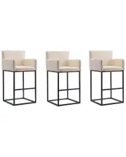 Manhattan Comfort Set of 3 Ambassador Bar Stools