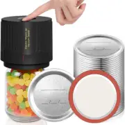 Electric Mason Jar Vacuum Sealer Kit & Mason Jar Lids and Rings 48Pcs/24 Sets fo