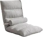 TOMVAES 5-Position Adjustable Floor Chair With Back Support, Foldable Comfort Cushion for Reading, Gaming, Portable Lounger for Adults