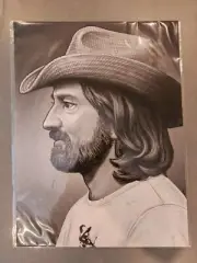 Willie Nelson Portrait Art Print by Mike Mitchell