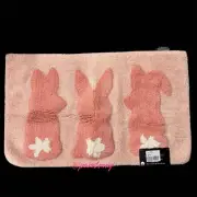 VISTA HOME FASHIONS 20"x40" Bunny Tails Pink Bath Mat (NEW W/ TAG)