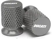 IEDZCUMC Compatible with Ducati Motorcycle CNC Aluminum Tyre Tire Valve Air Port Cover Cap Accessories Hypermotard 950 939 821 796 SP 1100 2007-2020(Grey)