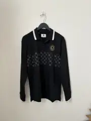 NWT Ben Sherman X Ace Cafe Men's Chequerboard Long Sleeved Polo Small, SOLD OUT!