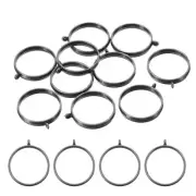 50Pcs Round Alloy Open Back Bezel Pendants Resin Frame Black