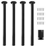 Cylindrical Table Legs Set of 4 Metal Desk Legs with Adjustable Feet, Heavy D...