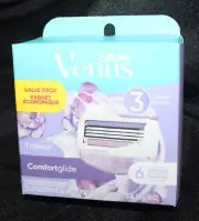 New Gillette Venus Freesia Comfortglide 6 razor cartridges value pack