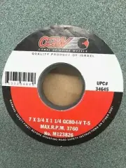 7" x 3/4" x 1-1/4" 80I SILICON CARBIDE SURFACE GRINDING WHEEL-NEW CGW #34645