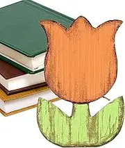 Wooden Tulips | Spring Decorations for Home,Rustic Floral Home Decor Table Centerpieces Tiered Tray for Shelf Windowsill Tabletop Display